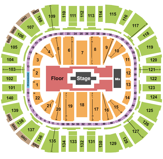 Delta Center Zach Bryan Seating Chart