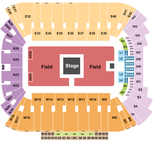 Rice Eccles Stadium Zach Bryan Seating Chart